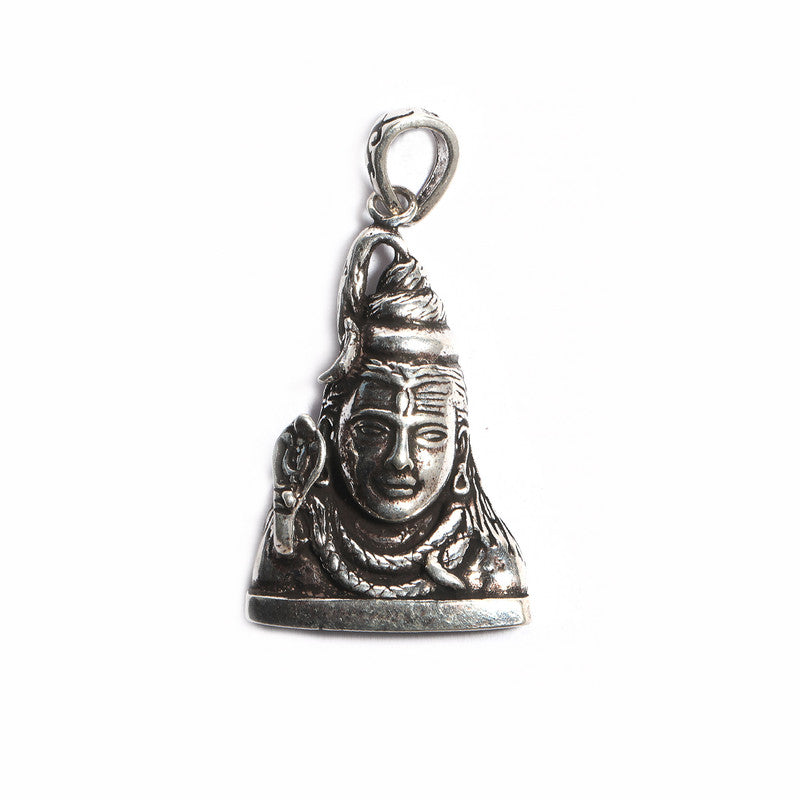 JSAJ Silver 925 Sterling Silver GOD PENDENT LOCKET LORD SHIV JI BHOLE NATH IN MEDIUM SIZE UNISEX PENDENT