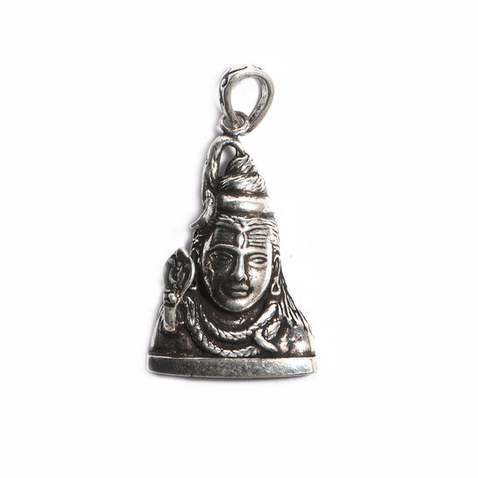 JSAJ Silver 925 Sterling Silver GOD PENDENT LOCKET LORD SHIV JI BHOLE NATH IN MEDIUM SIZE UNISEX PENDENT
