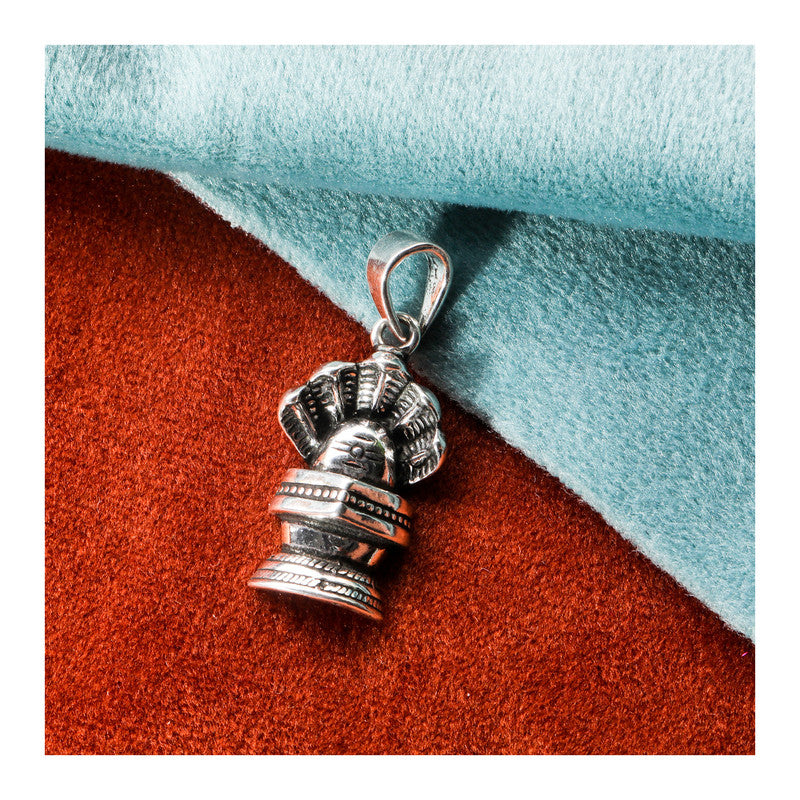 JSAJ Silver 925 Sterling Silver GOD PENDENT LOCKET LORD SHIVJI SHIV LING IN SMALL SIZE UNISEX PENDENT