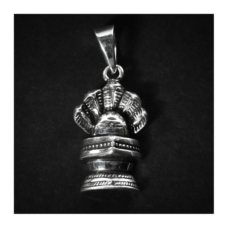 JSAJ Silver 925 Sterling Silver GOD PENDENT LOCKET LORD SHIVJI SHIV LING IN SMALL SIZE UNISEX PENDENT