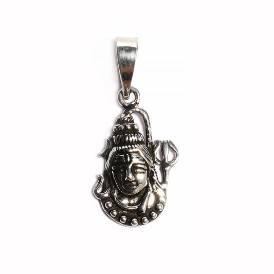 JSAJ Silver 925 Sterling Silver GOD PENDENT LOCKET LORD SHIV JI BHOLE NATH IN SMALL SIZE UNISEX PENDENT