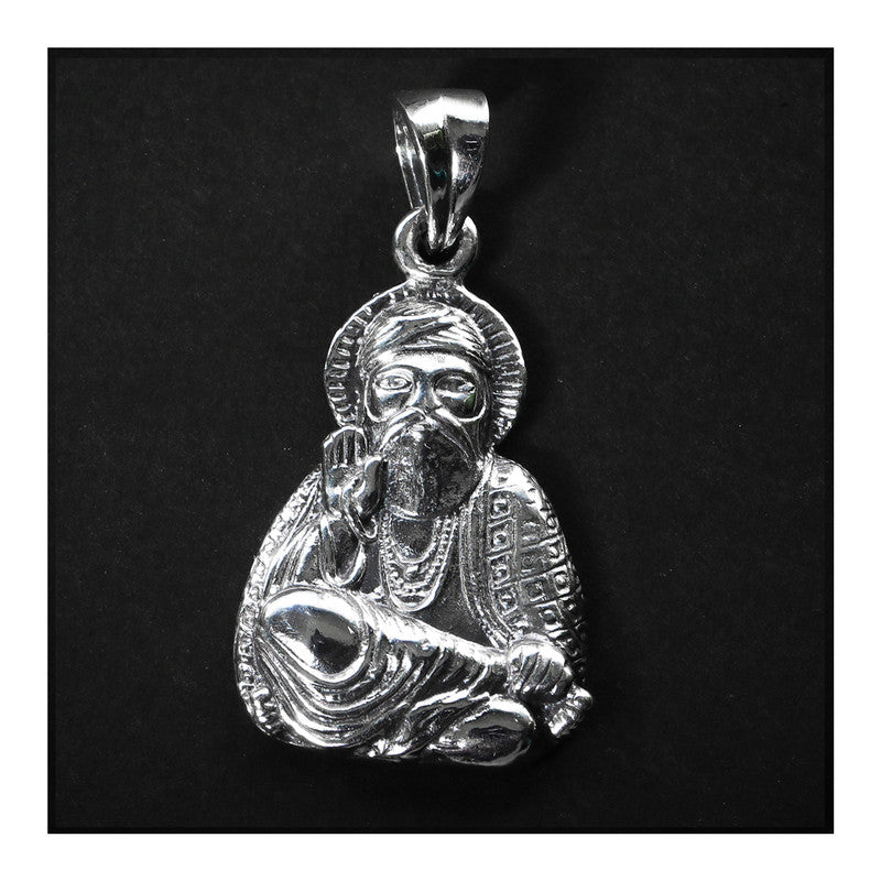 JSAJ Silver 925 Sterling Silver GOD PENDENT LOCKET GURU NANAK DEV JI IN MEDIUM SIZE UNISEX PENDENT L
