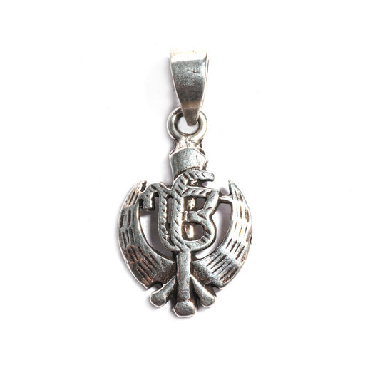 JSAJ Silver 925 Sterling Silver GOD PENDENT LOCKET KHANDA SAHIB IN NEW STYLE IN SMALL SIZE UNISEX PENDENT