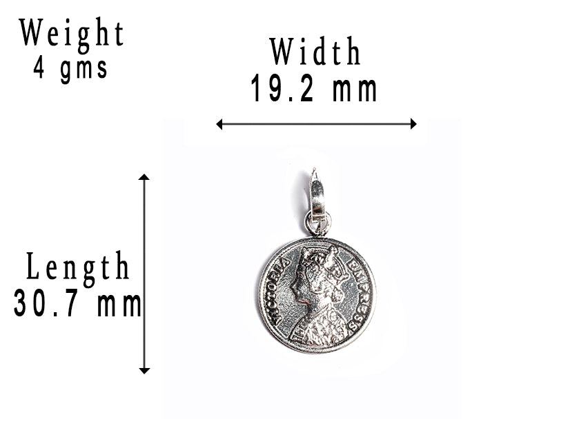 JSAJ Silver 925 Sterling Silver VICTORIA EMPRESS IN SMALL SIZE UNISEX PENDENT