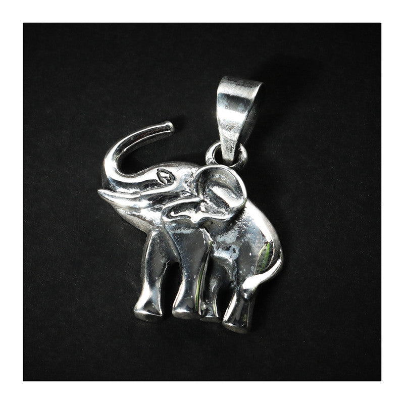 JSAJ Silver 925 Sterling Silver ANIMAL PENDANT ELEPHENTS HATTI IN SMALL SIZE UNISEX PENDENT