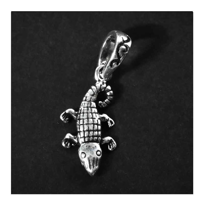 JSAJ Silver 925 Sterling Silver ANIMAL PENDANT CROCODILE MAGARMACH IN SMALL SIZE UNISEX PENDENT