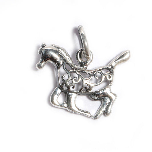 JSAJ Silver 925 Sterling Silver ANIMAL PENDANT HORSE GHODA IN SMALL SIZE UNISEX PENDENT