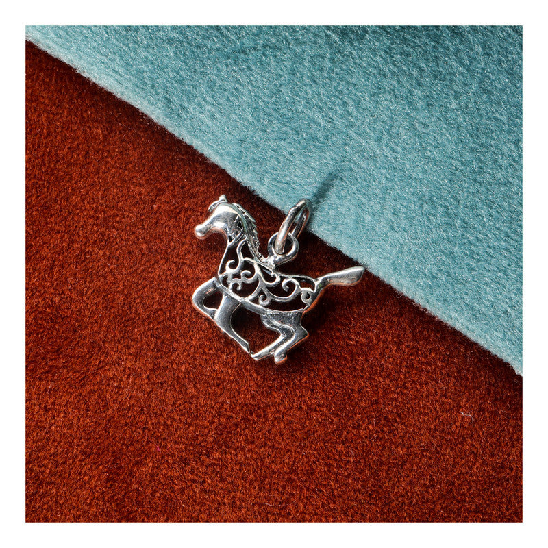 JSAJ Silver 925 Sterling Silver ANIMAL PENDANT HORSE GHODA IN SMALL SIZE UNISEX PENDENT