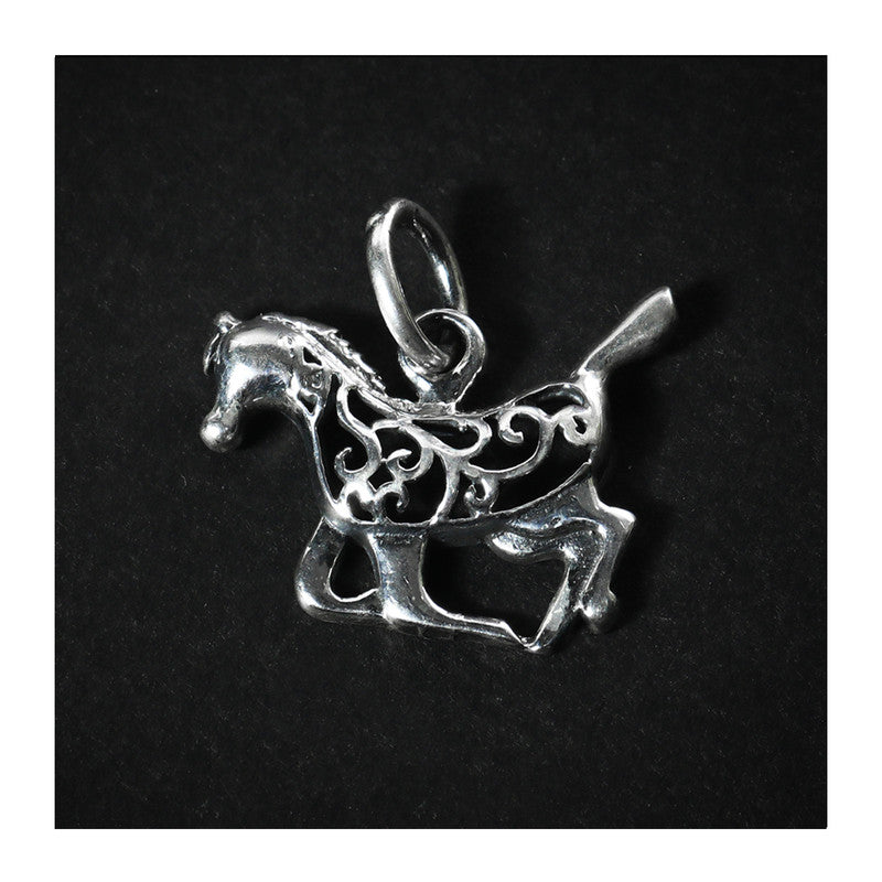 JSAJ Silver 925 Sterling Silver ANIMAL PENDANT HORSE GHODA IN SMALL SIZE UNISEX PENDENT