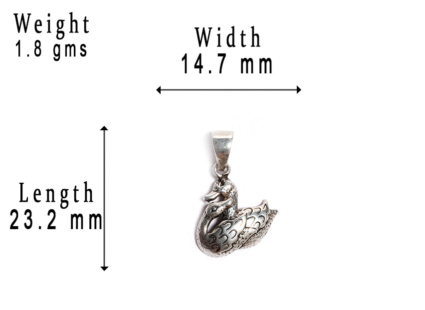 JSAJ Silver 925 Sterling Silver ANIMAL PENDANT BATAK IN SMALL SIZE UNISEX PENDENT