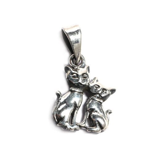 JSAJ Silver 925 Sterling Silver ANIMAL PENDANT CAT BILLI IN SMALL SIZE UNISEX PENDENT