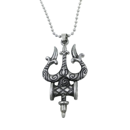 JSAJ Silver 925 Sterling Silver GOD PENDENT LOCKET LORD SHIVJI TRISHUL UNISEX PENDENT