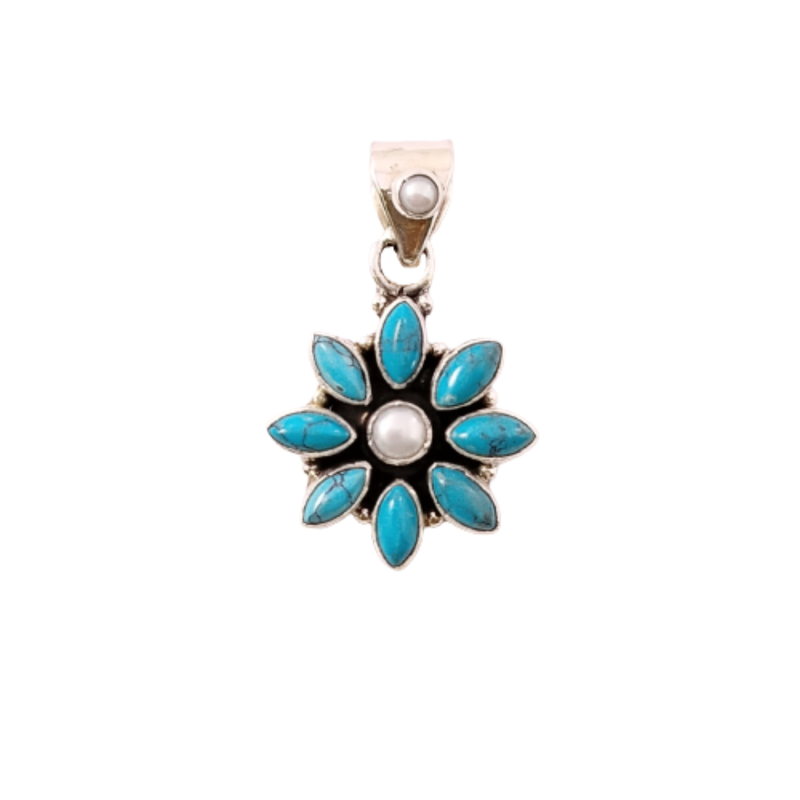 Turquoise With Pearl