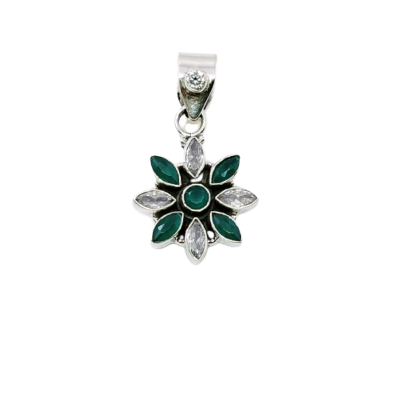 Green Onyx With Zirconia