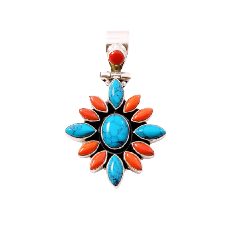 9441 Orange With Turquoise