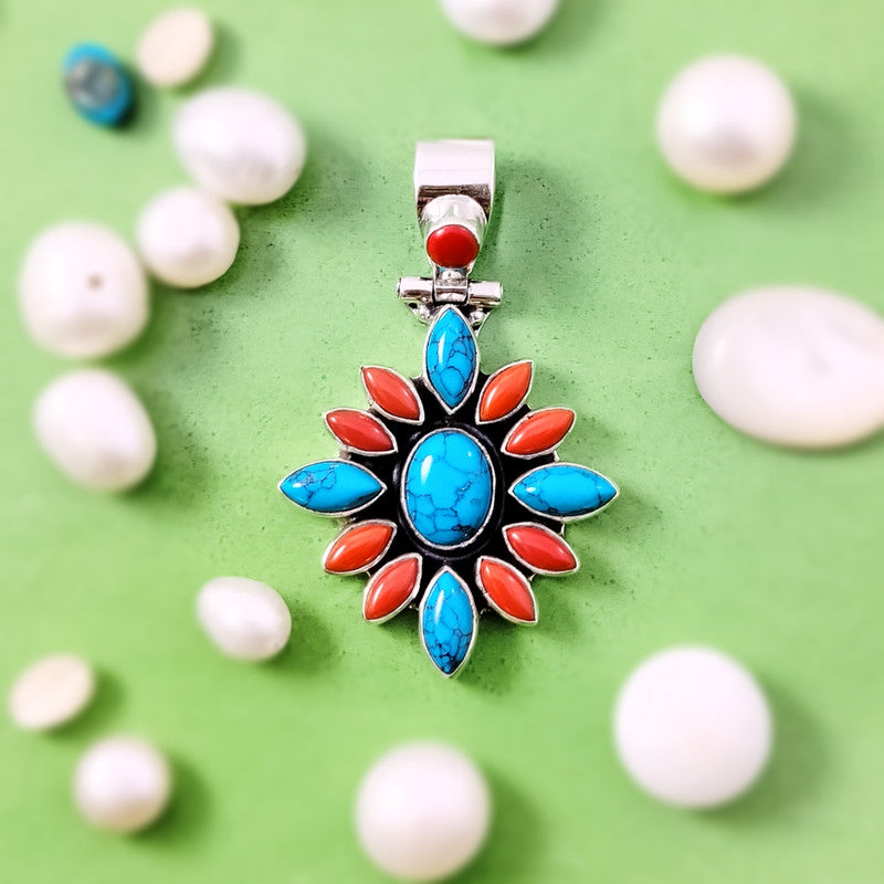 9441 Orange With Turquoise