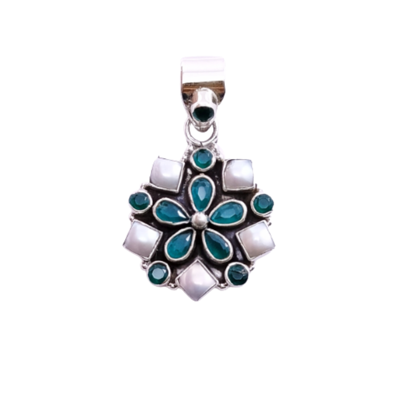 9463 Green Onyx With Pearl