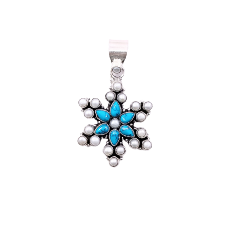 9472 Pearl With Turquoise