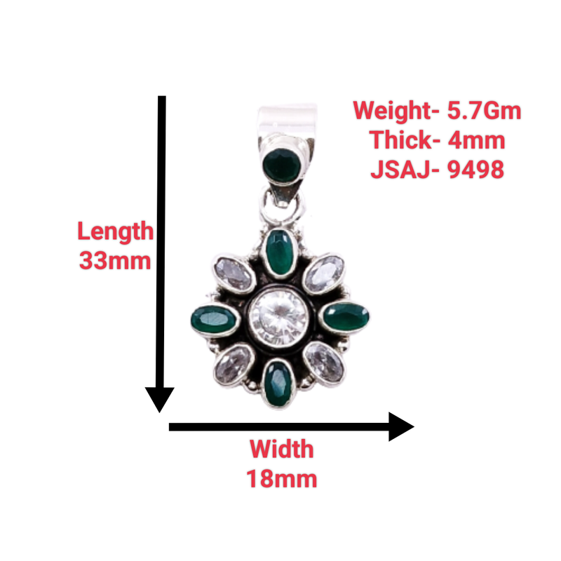 9498 Emerald With White Zircon