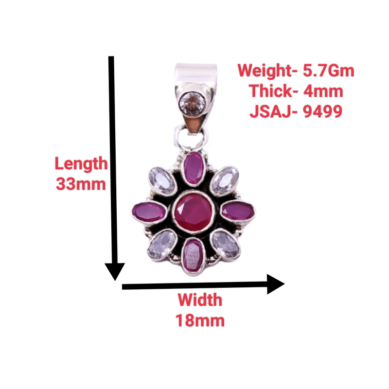 9499 Ruby With White Zircon