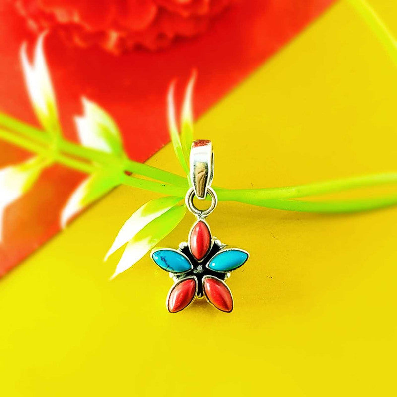 9502 Turquoise With Coral