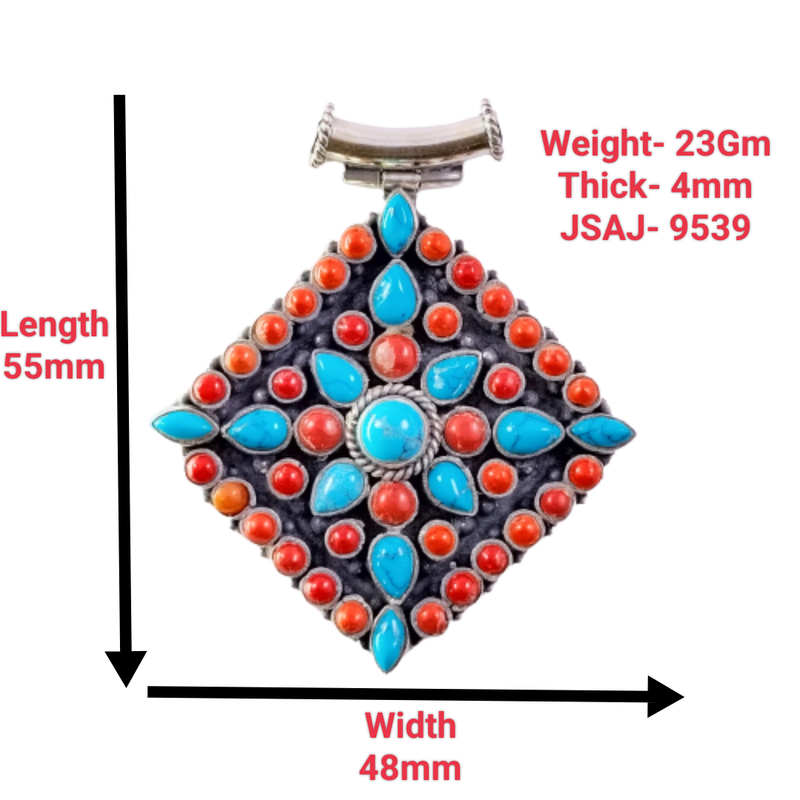 9539 Turquoise With Coral