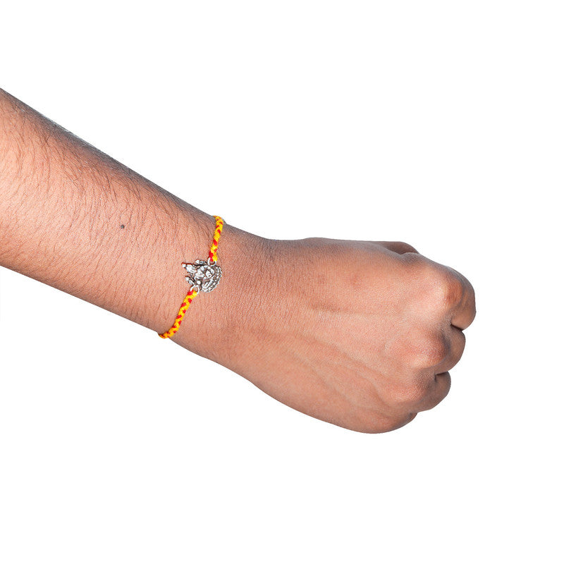 JSAJ 925 Sterling Silver MAA LAKSHMI JI RAKHI