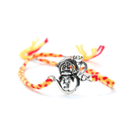 JSAJ 925 Sterling Silver OM & GANESHA RAKHI
