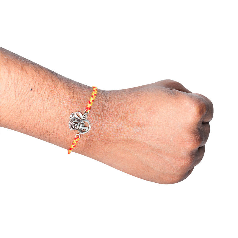 JSAJ 925 Sterling Silver OM & GANESHA RAKHI