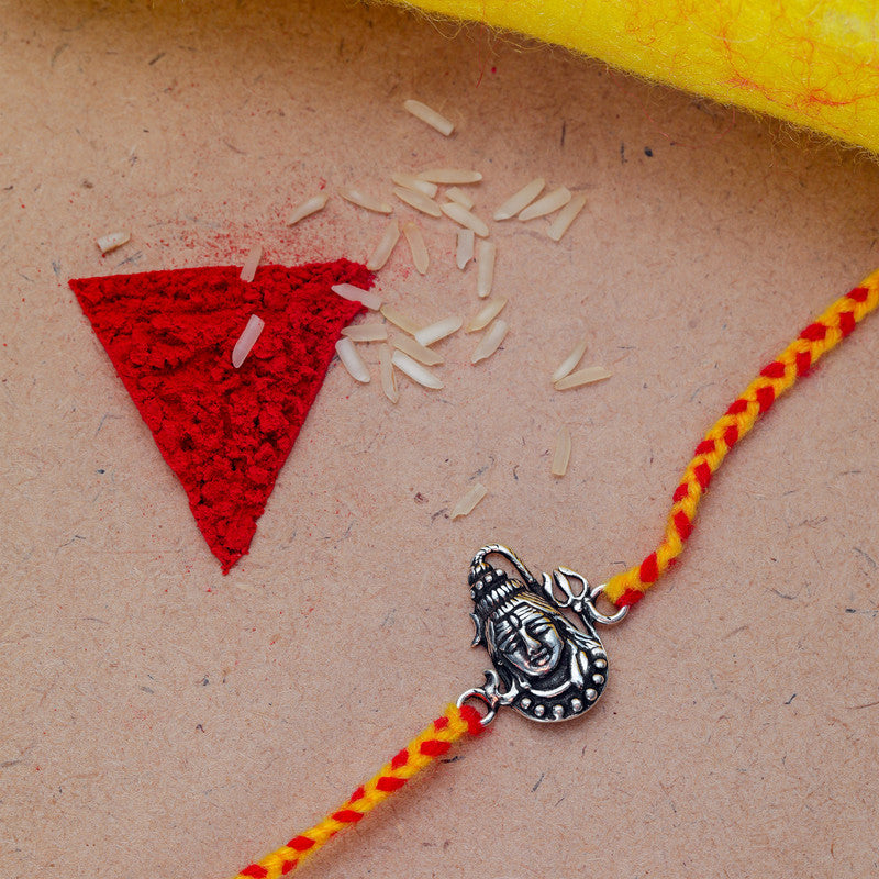 JSAJ 925 Sterling Silver OM SHIVA RAKHI