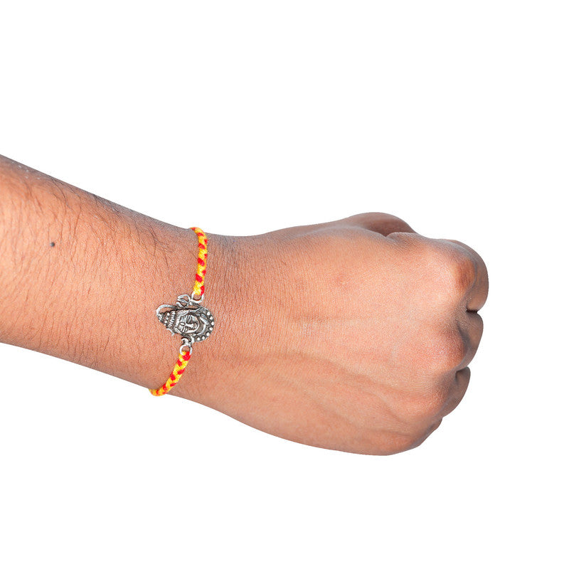 JSAJ 925 Sterling Silver OM SHIVA RAKHI