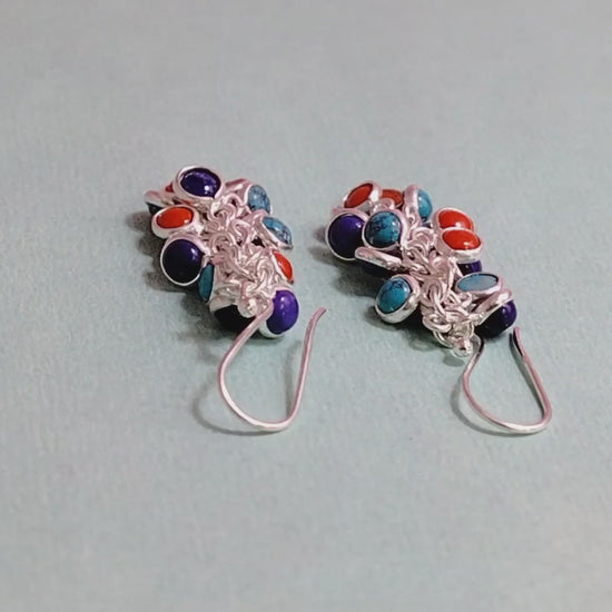 1081-A7 Turquoise+Orange+Lapis(Multi)
