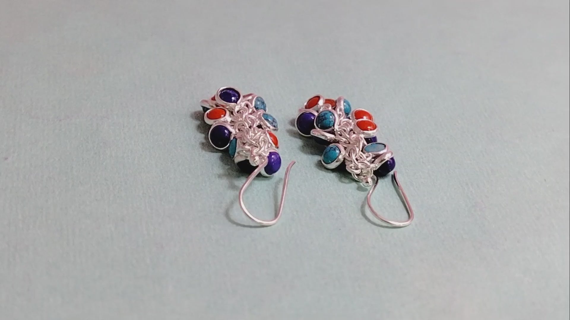 1081-A7 Turquoise+Orange+Lapis(Multi)