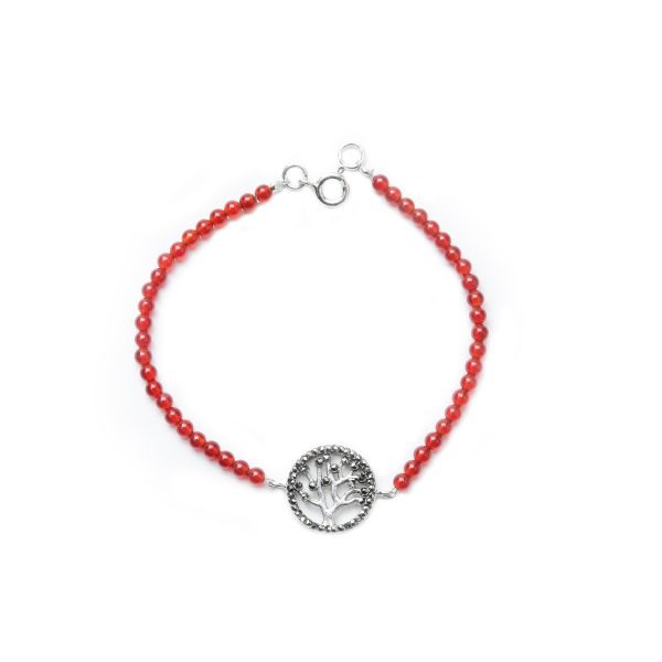 Tree of life marcasite and onyx bracelet 92.5 Sterling Silver marcasite and Onyx flexible bracelet for Girls Women's Comfortable Durable