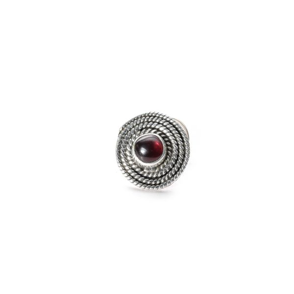JSAJ NOSE PIN WIRE NOSE PIN STERLING SILVER 925 SILVER GARNET STONE NOSE PIN FOR GIRLS AND WOMENS