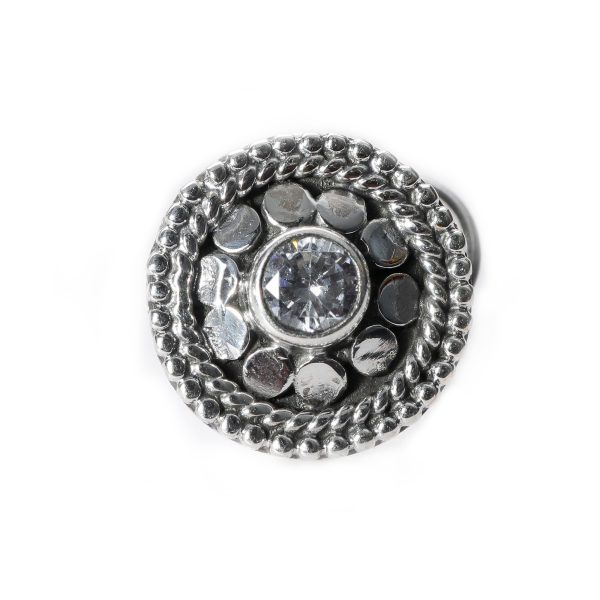 SILVER NOSE PIN WIRE NOSE PIN STERLING SILVER 925 SILVER ZIRCONIA STONE NOSE PIN FOR GIRLS AND WOMENS