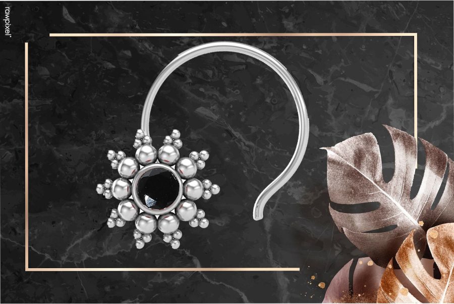 JSAJ BLACK ONYX STONE NOSEPIN WIRE NOSEPIN 925 STERLING SILVER FOR GIRLS WOMENS - Image 3