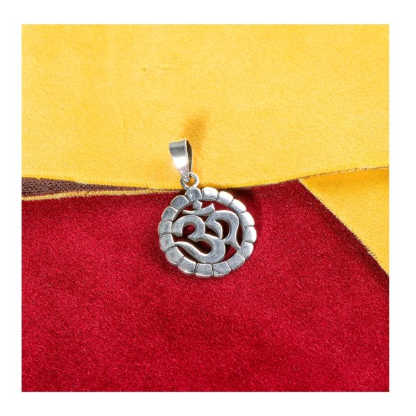 Silver 925 Sterling Silver OM PENDENT LOCKET OM IN MEDIUM SIZE UNISEX PENDENT   for Good Health and Wealth