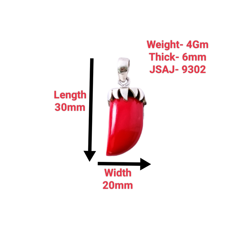 EMERALD STONE PENDANT IN STERLING SILVER - Image 3